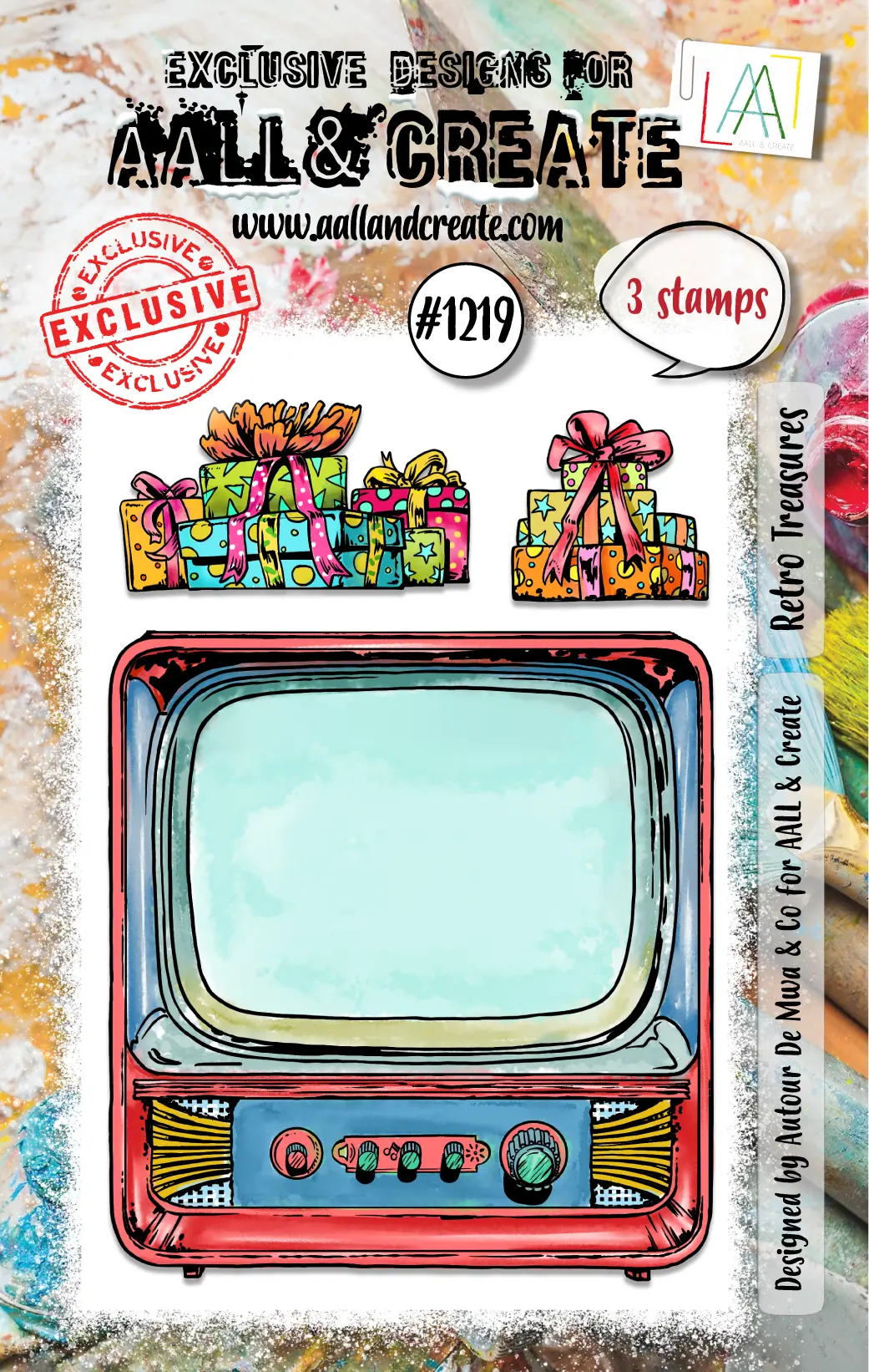 Aall And Create - A7 Stamp Set - Retro Treasures 1