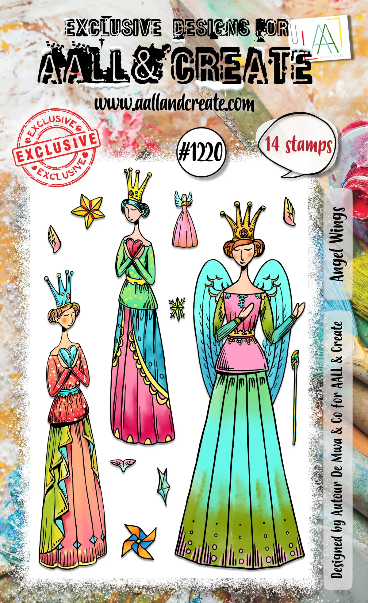 Aall And Create - A6 Stamp Set - Angel Wings 1