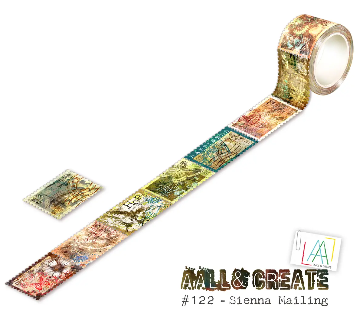 Aall And Create - Washi Tape 25Mmx5m - Sienna Mailing 1