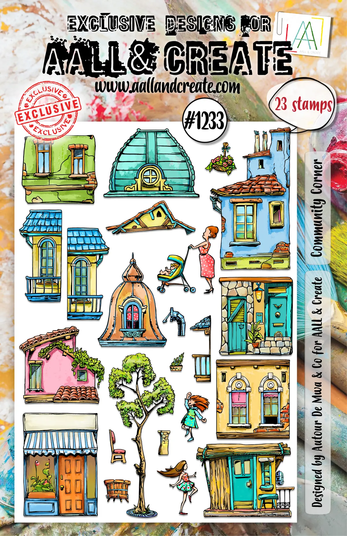 Aall And Create - A5 Stamp Set - Community Corner 1