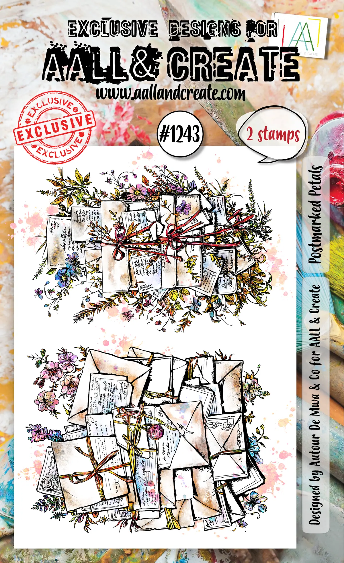 Aall And Create - A6 Stamp Set - Postmarked Petals 1