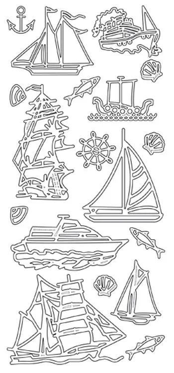 Peel-Off Stickers - Boats 1