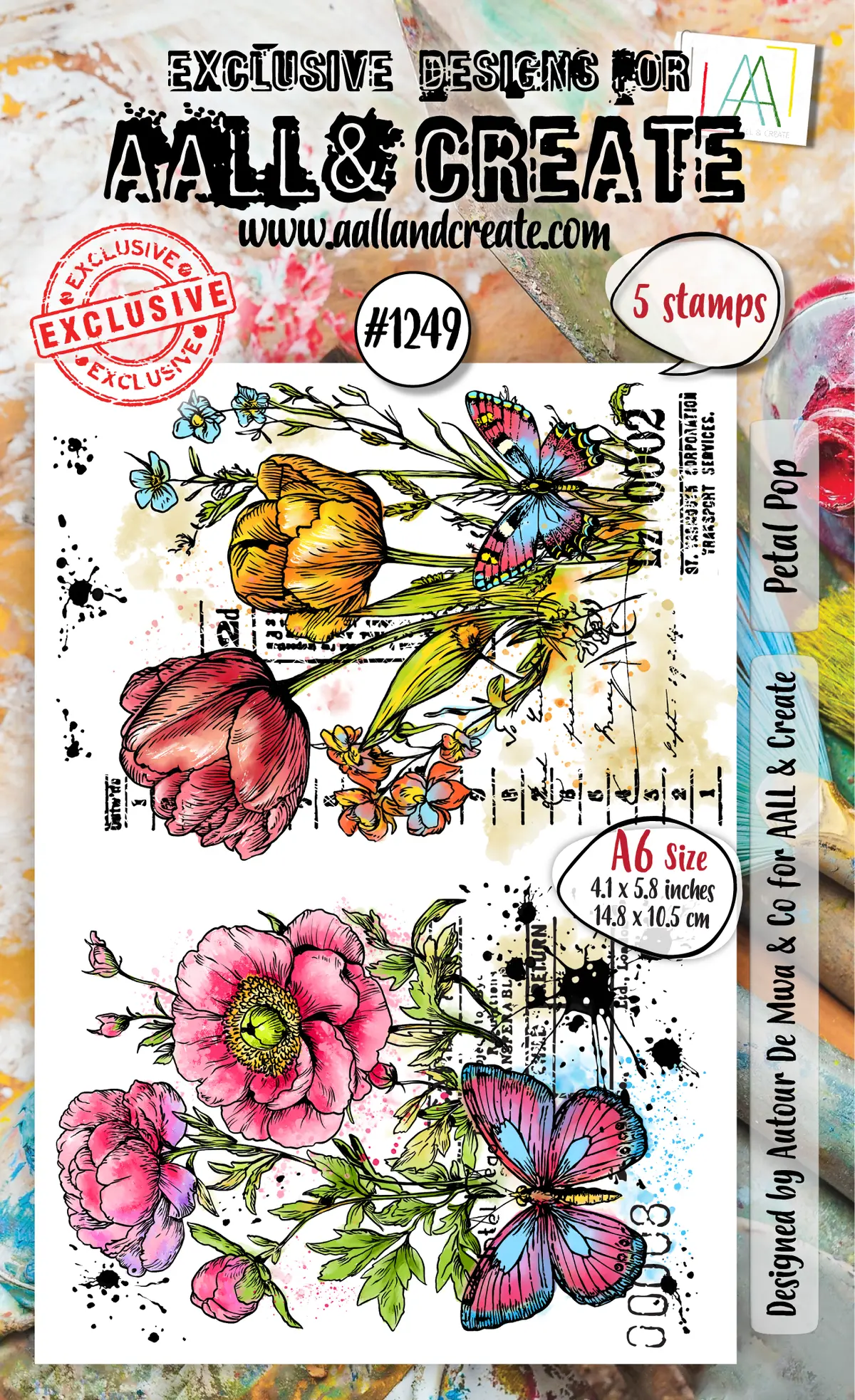 Aall And Create - A6 Stamp Set - Petal Pop 1