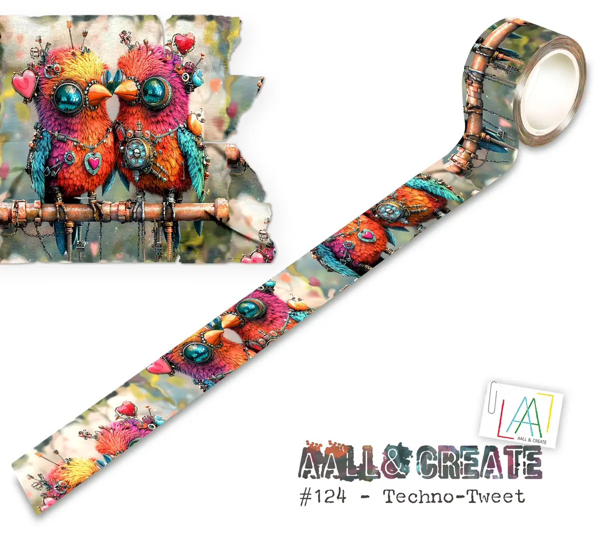 Aall And Create - Washi Tape 25Mm X 10M - Techno-Tweet (Layer-It-Up!) 1