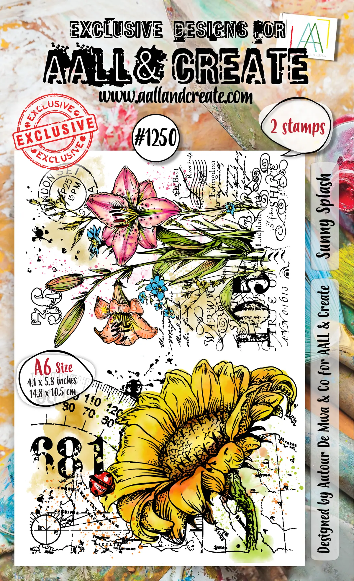 Aall And Create - A6 Stamp Set - Sunny Splash 1
