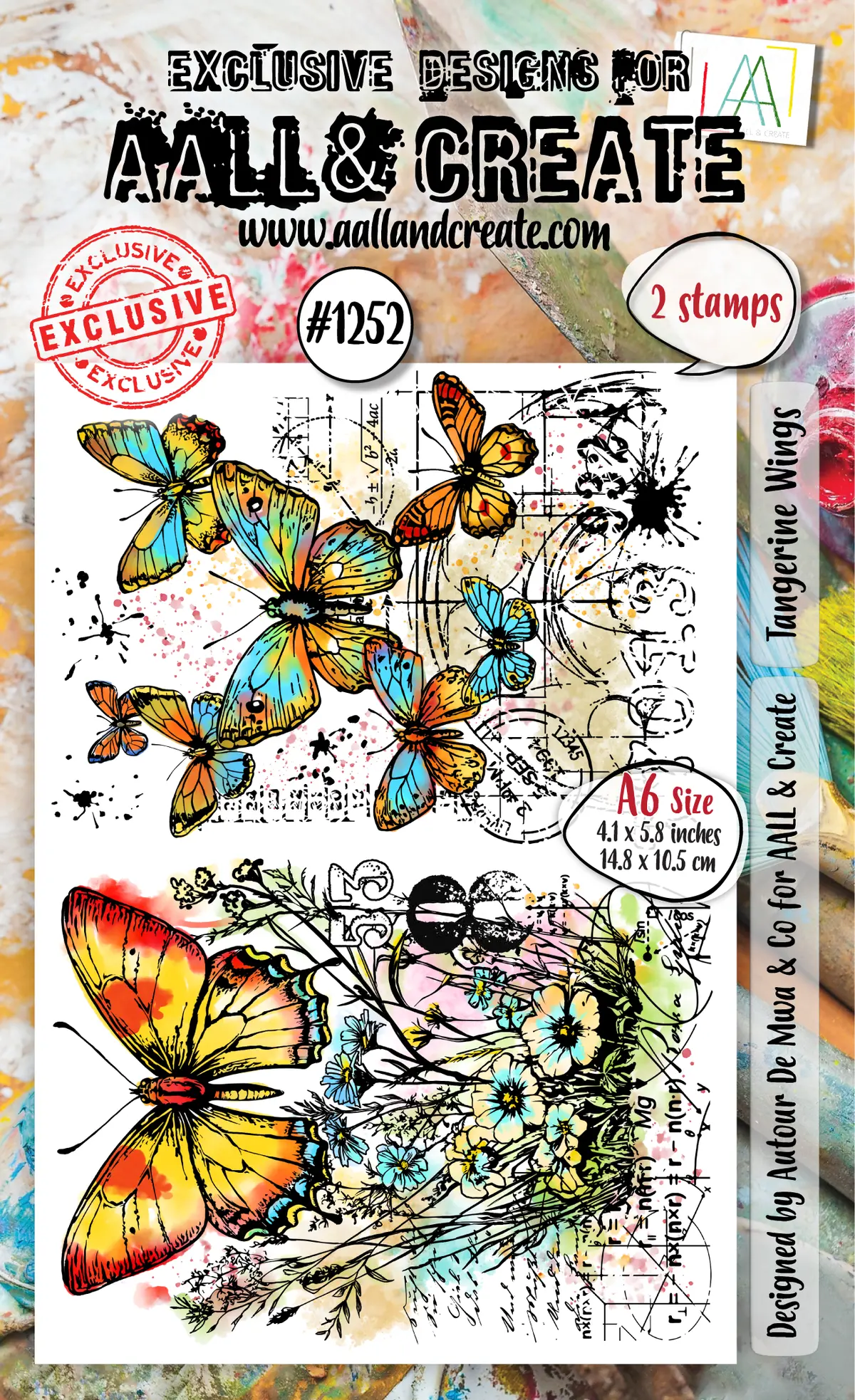 Aall And Create - A6 Stamp Set - Tangerine Wings 1