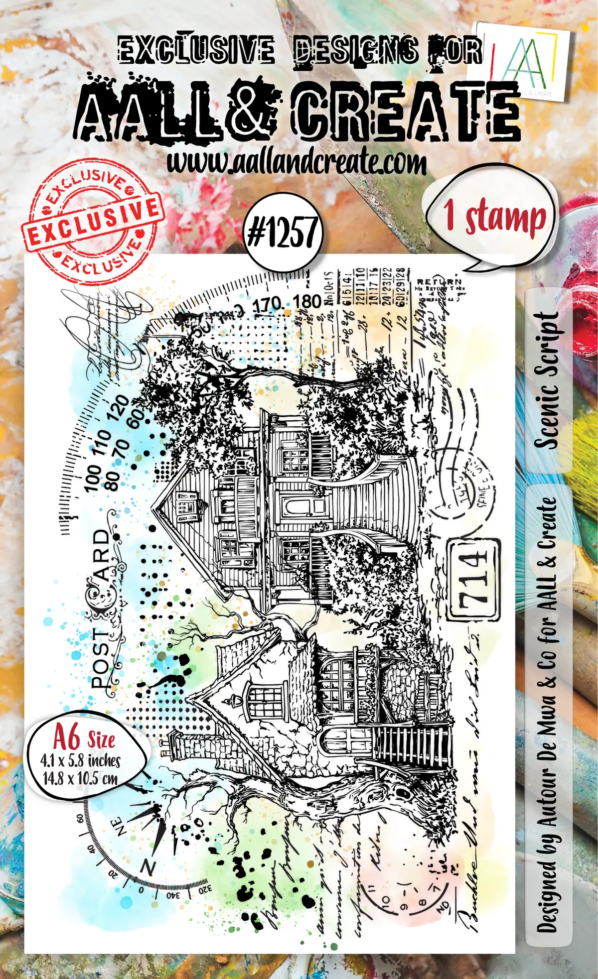 Aall And Create - A6 Stamp Set - Scenic Script 1