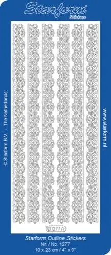 Deco Stickers - Lacey Daisies Ribbon 1