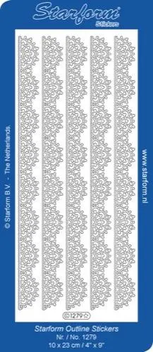 Deco Stickers - Large Lace Ribbon Border 1