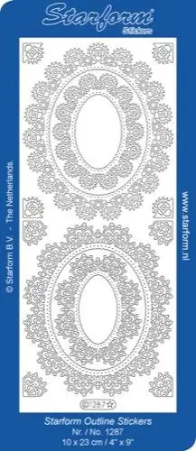 Deco Stickers - Floral Oval Frame 1
