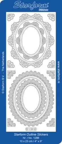 Deco Stickers - Floral Oval Frame 1