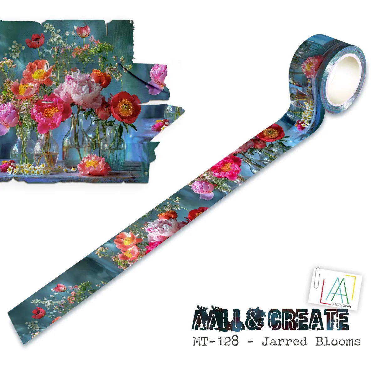 Aall And Create - Washi Tape 25Mm X 10M - Jarred Blooms (Layer-It-Up!) 1