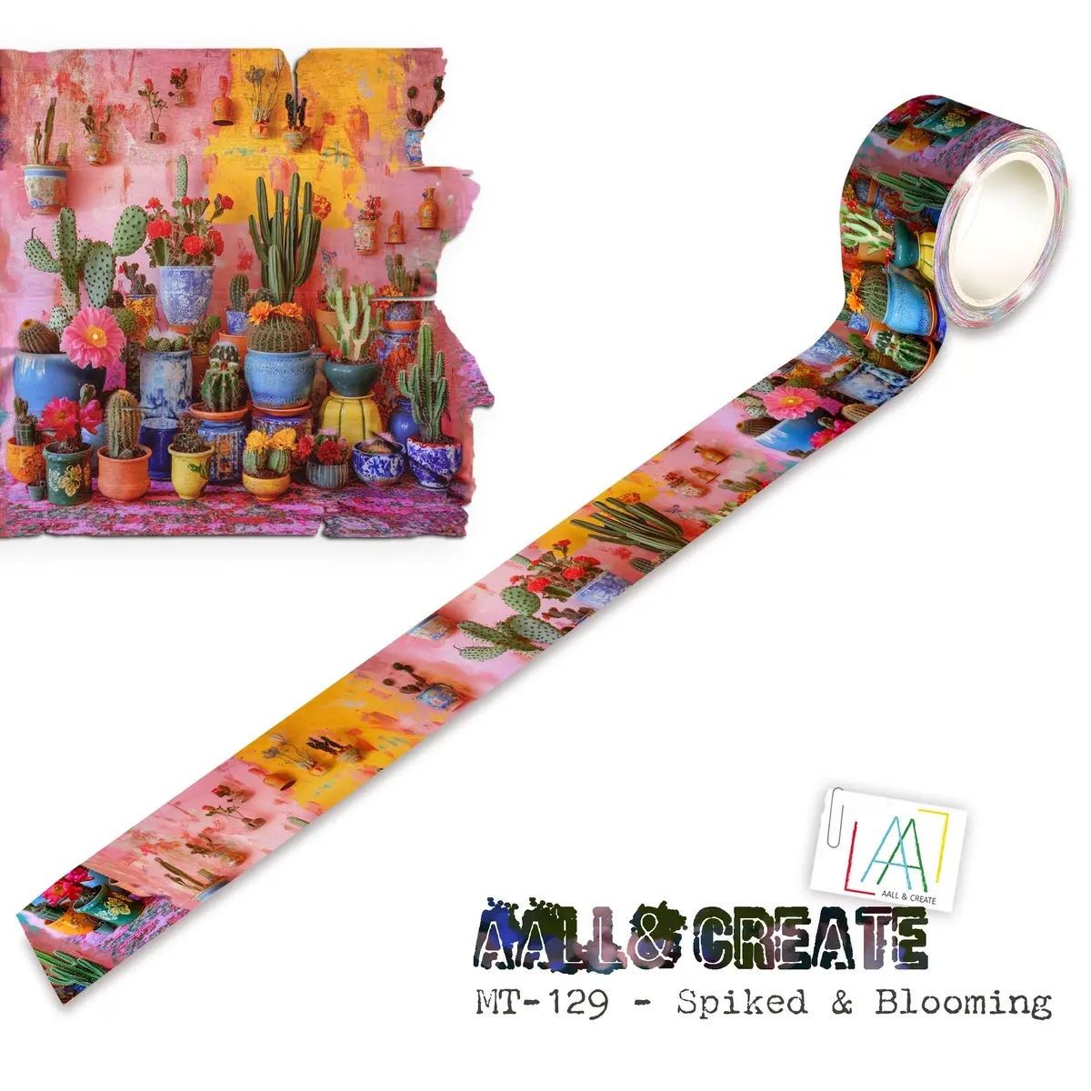 Aall And Create - Washi Tape 25Mm X 10M - Spiked & Blooming (Layer-It-Up!) 1