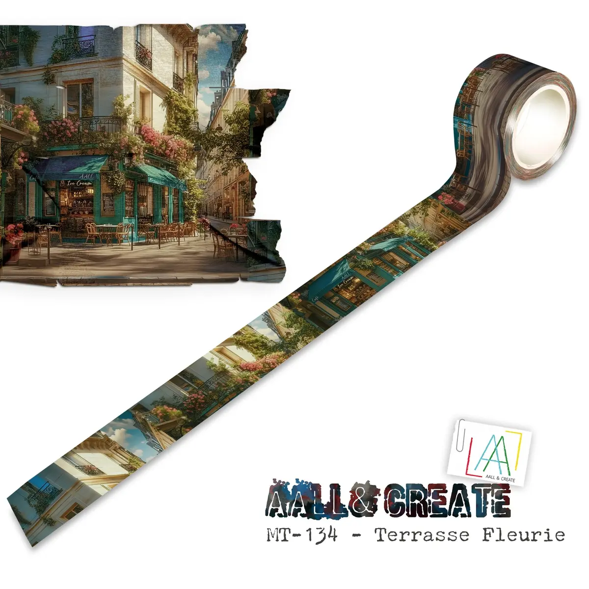 Aall And Create - Washi Tape 25Mm X 10M - Terrasse Fleurie (Layer-It-Up!) 1