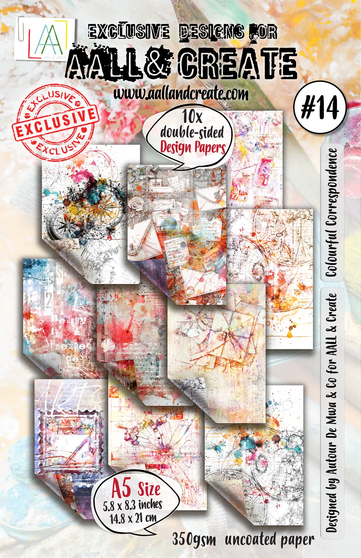 Aall And Create - A5 Design Paper - Colourful Correspondence 1
