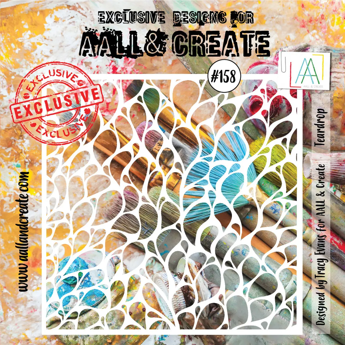 Aall And Create Stencil - 158 - Teardrop 1