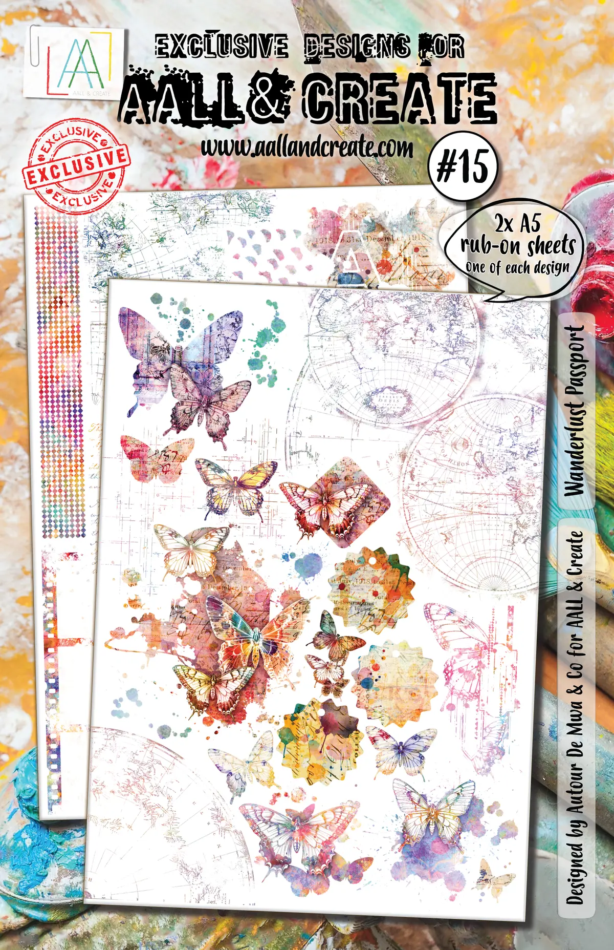 Aall And Create - A5 Rub-Ons - Wanderlust Passport 1
