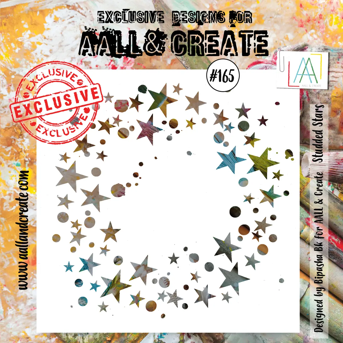 Aall And Create Stencil - 165 - Studded Stars 1