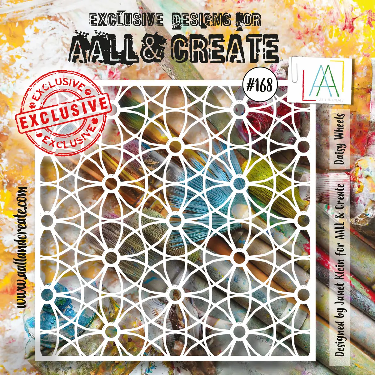 Aall And Create 6"X6" Stencil - #168 - Daisy Wheels 1
