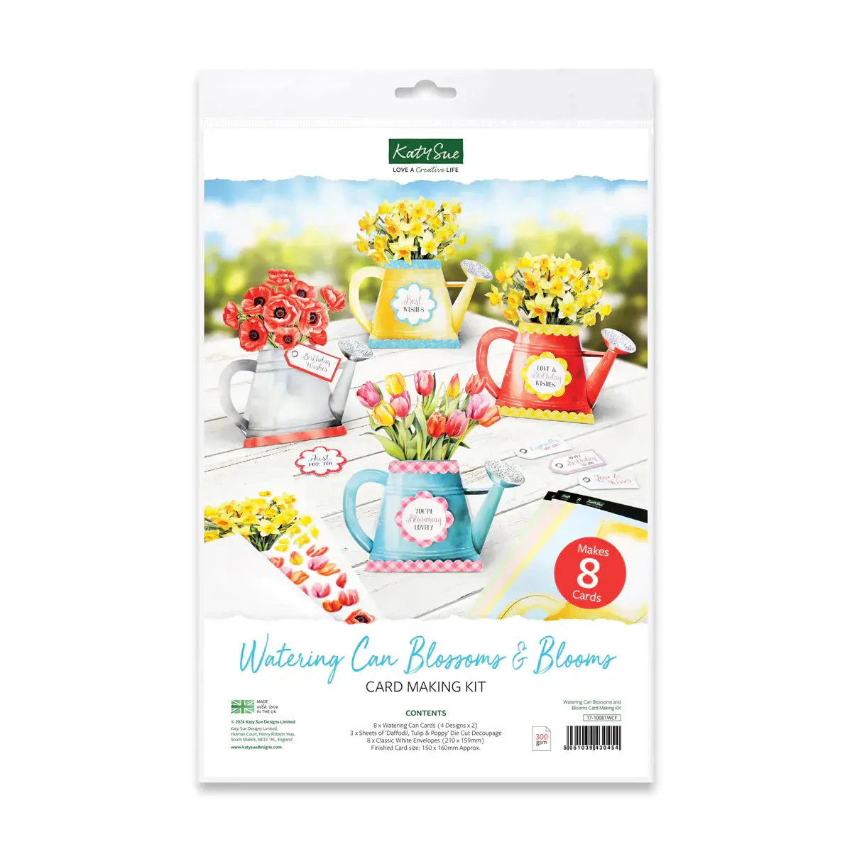 Watering Can Blossoms And Blooms, Card Making Kit 1