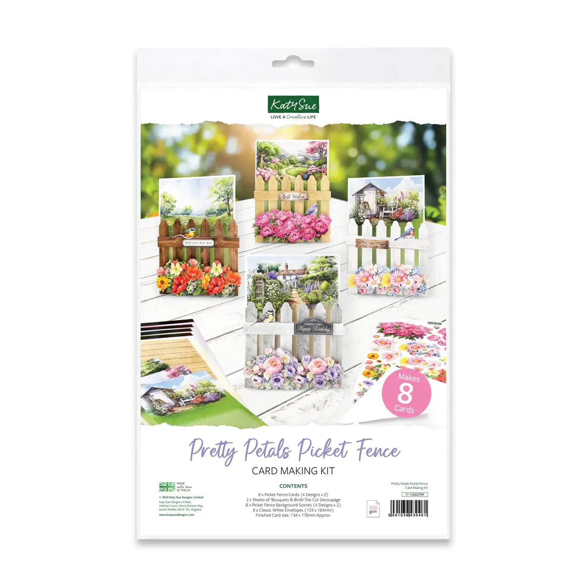Pretty Petals Picket Fence, Card Making Kit 1