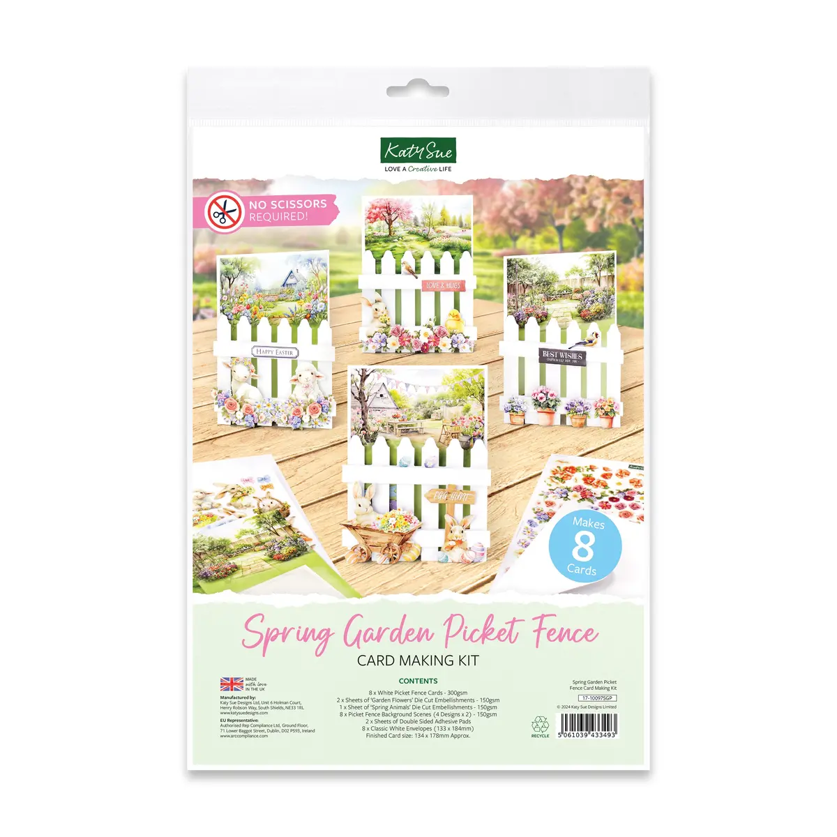 Spring Garden Picket Fence, Card Making Kit 1