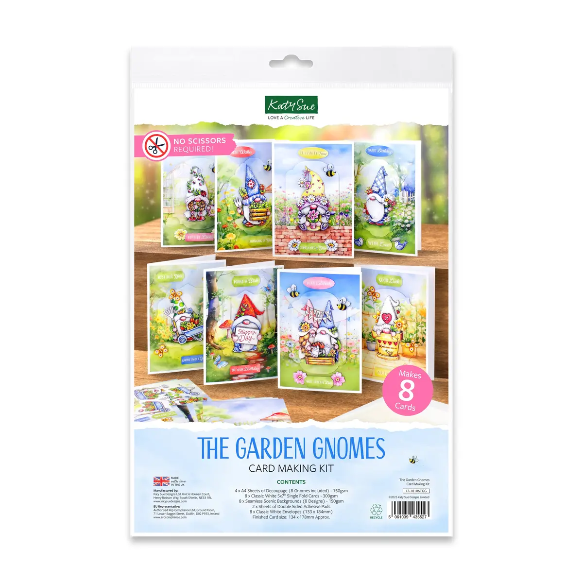 The Garden Gnomes Card Making Kit 1