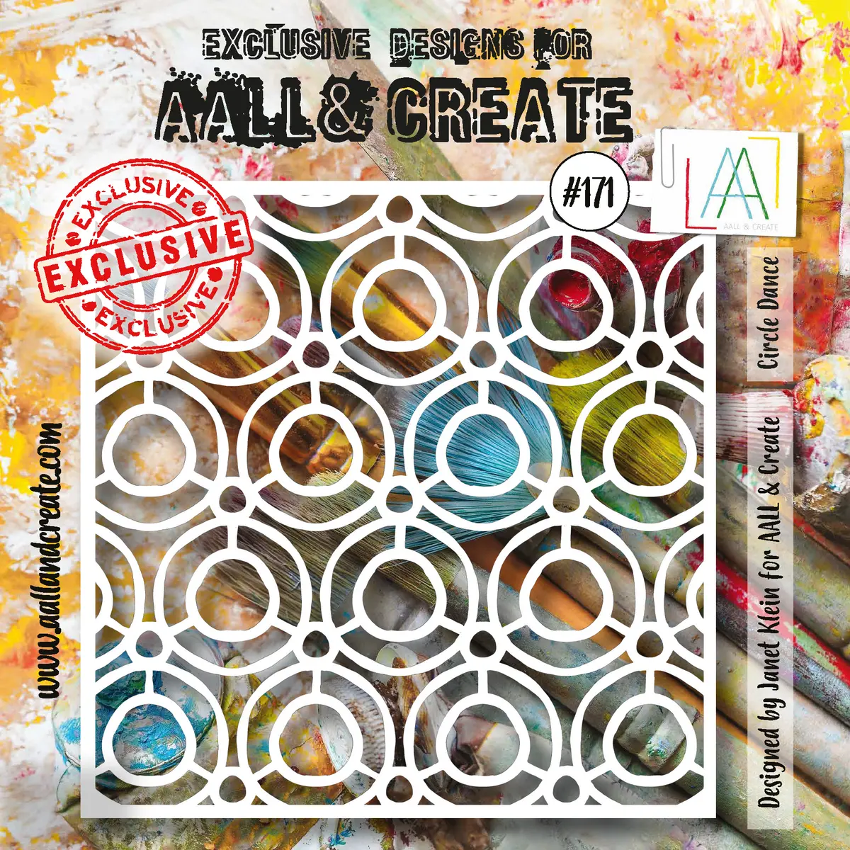 Aall And Create 6"X6" Stencil - #171 - Circle Dance 1