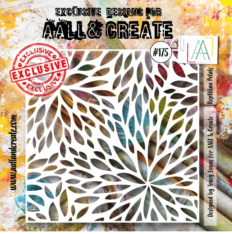 Aall And Create 6"X6" Stencil - #175 - Reptilian Petals 1