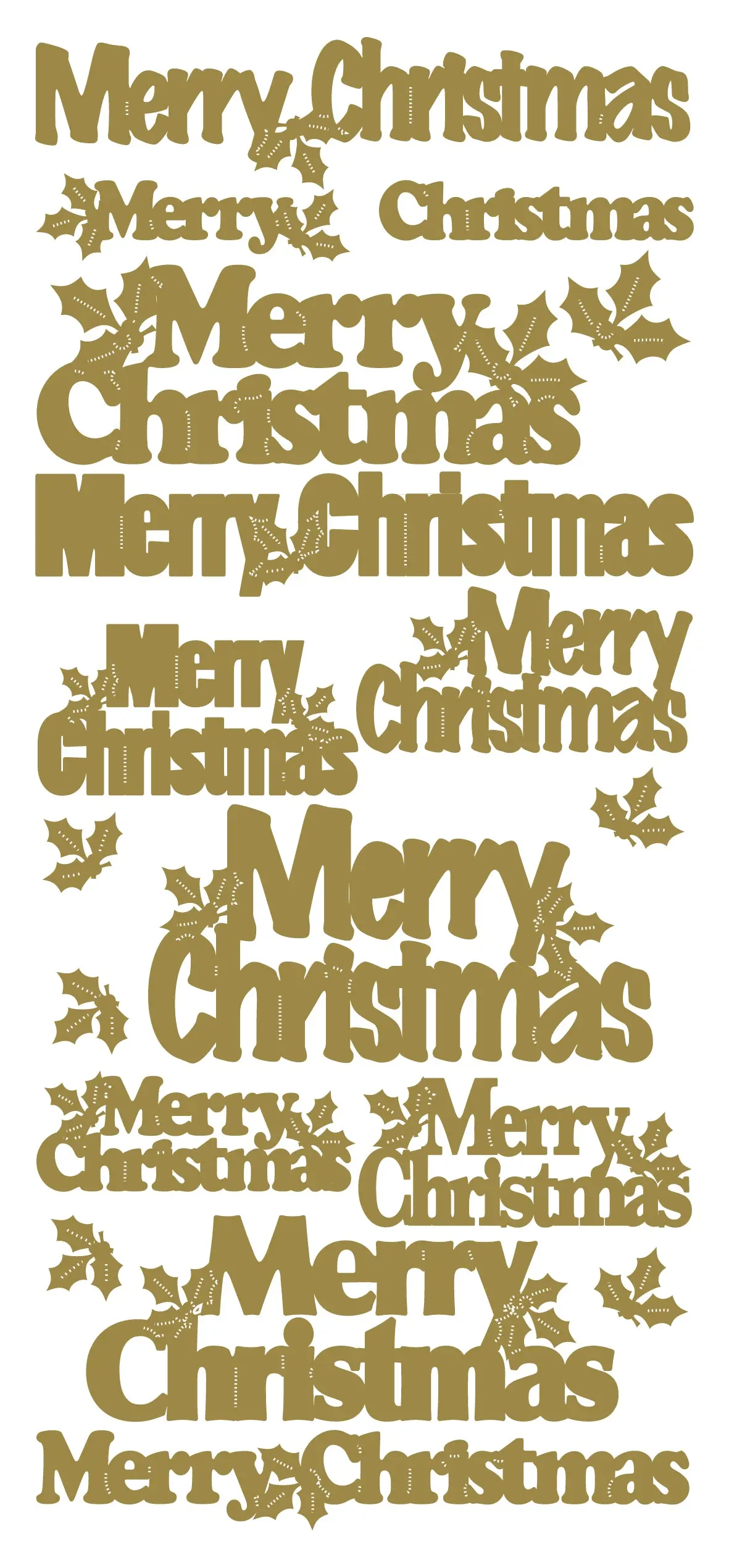 Peel-Off Stickers Merry Christmas Var. Sizes 1