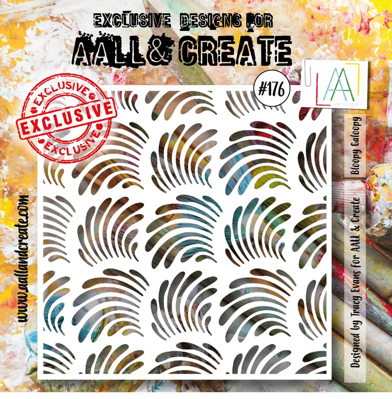 Aall And Create 6"X6" Stencil - #176 - Bloopy Galoopy 1