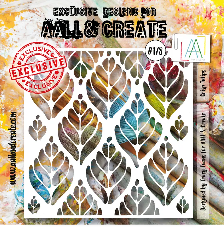 Aall And Create 6"X6" Stencil - #178 - Crisp Tulips 1