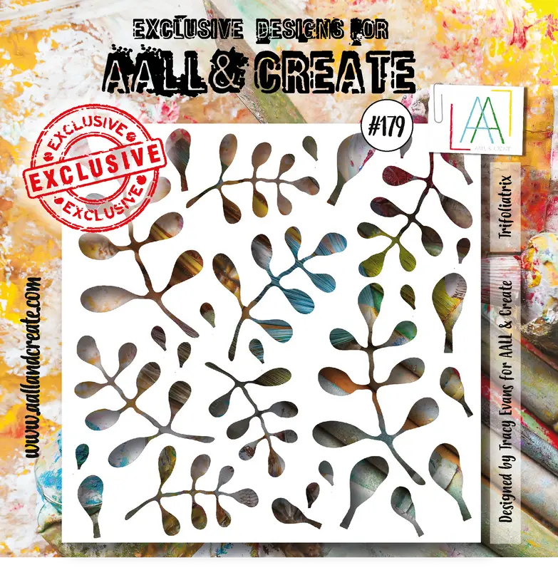 Aall And Create 6"X6" Stencil - #179 - Trifoliatrix 1