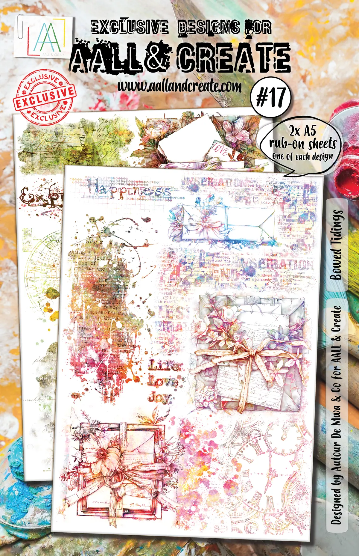 Aall And Create - A5 Rub-Ons - Bowed Tidings 1