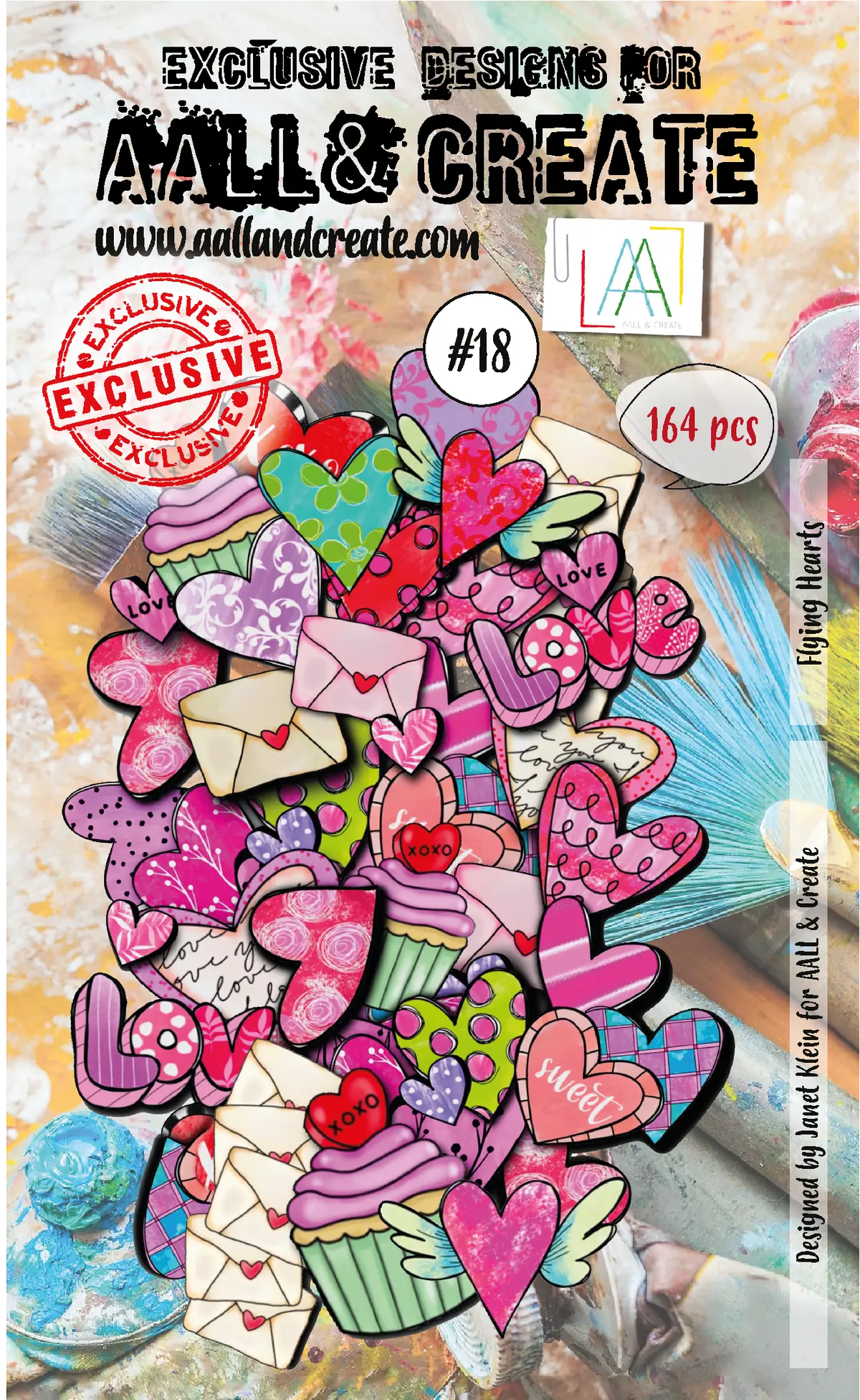 Aall And Create  Ephemera Die-Cuts - 18 - Flying Hearts 1