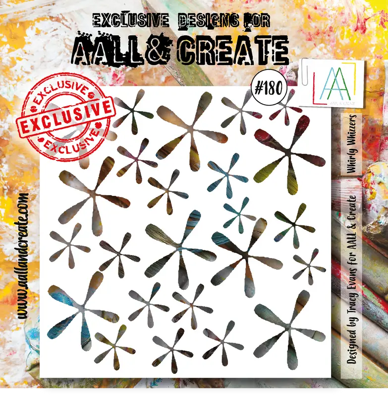 Aall And Create 6"X6" Stencil - #180 - Whirly Whizzers 1