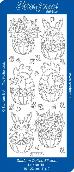 Deco Stickers - Lg Easter Egg Characters 1