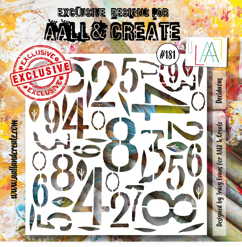 Aall And Create #181 - 6"X6" Stencil - Deciduous 1