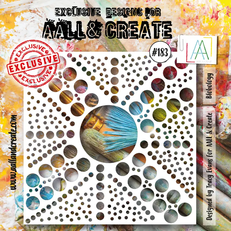 Aall And Create #183 - 6"X6" Stencil - Blobology 1