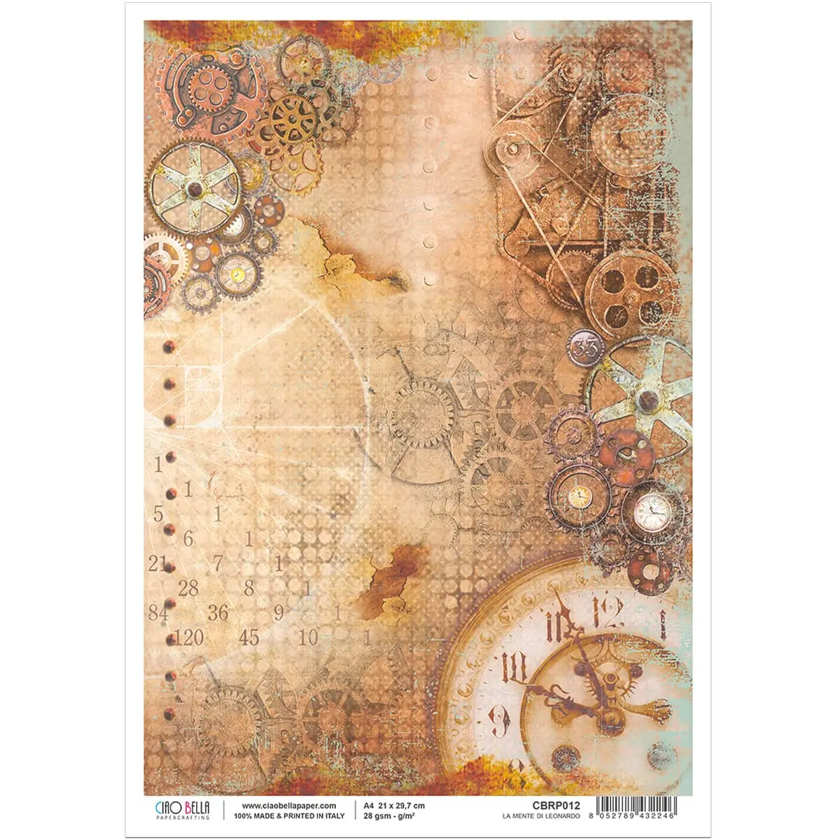 Ciao Bella Rice Paper A4 La Mente Di Leonardo 1