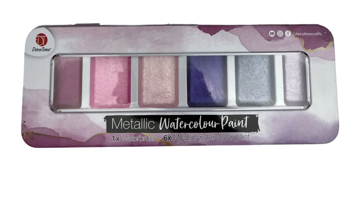 Deco Time Water Colour Paint - Orchid Bloom 1