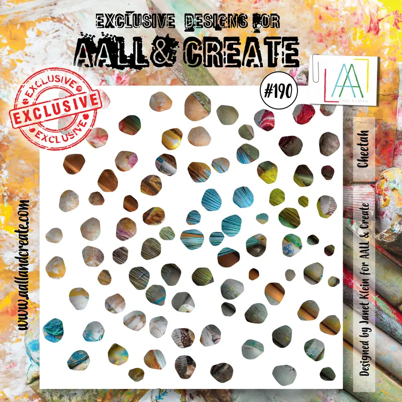 Aall And Create #190 - 6"X6" Stencil - Cheetah 1