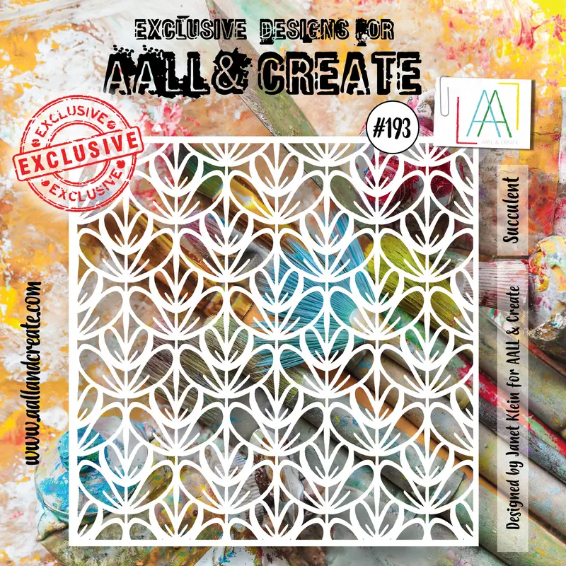 Aall And Create #193 - 6"X6" Stencil - Succulent 1