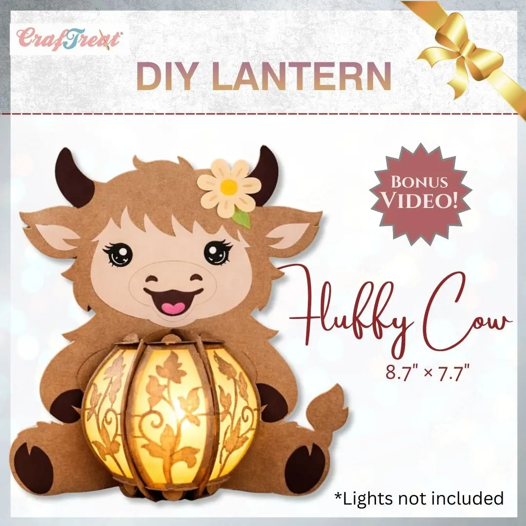 Craftreat Diy Paper Lanterns - Fluffy Cow 1
