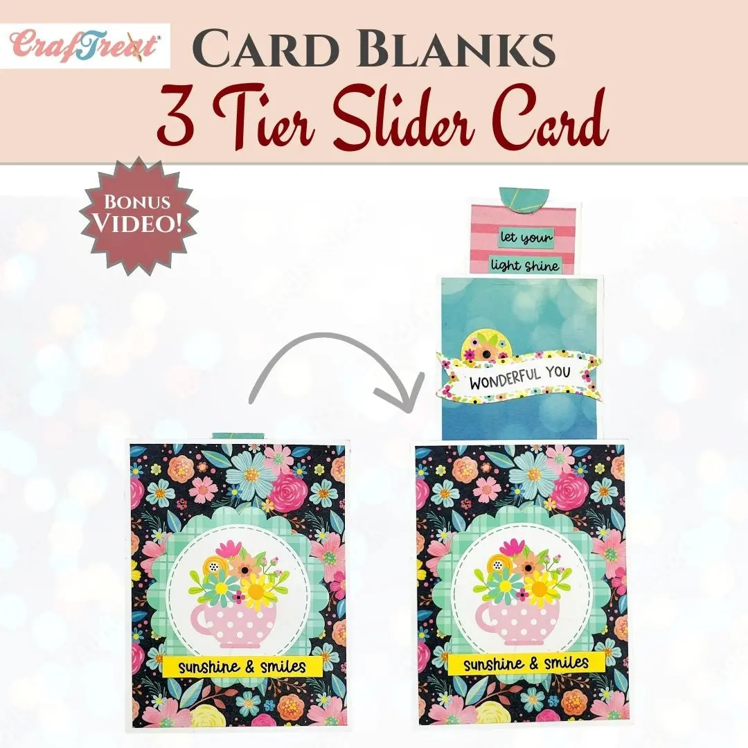 Craftreat Card Blanks - 3 Tier Slider Card 1