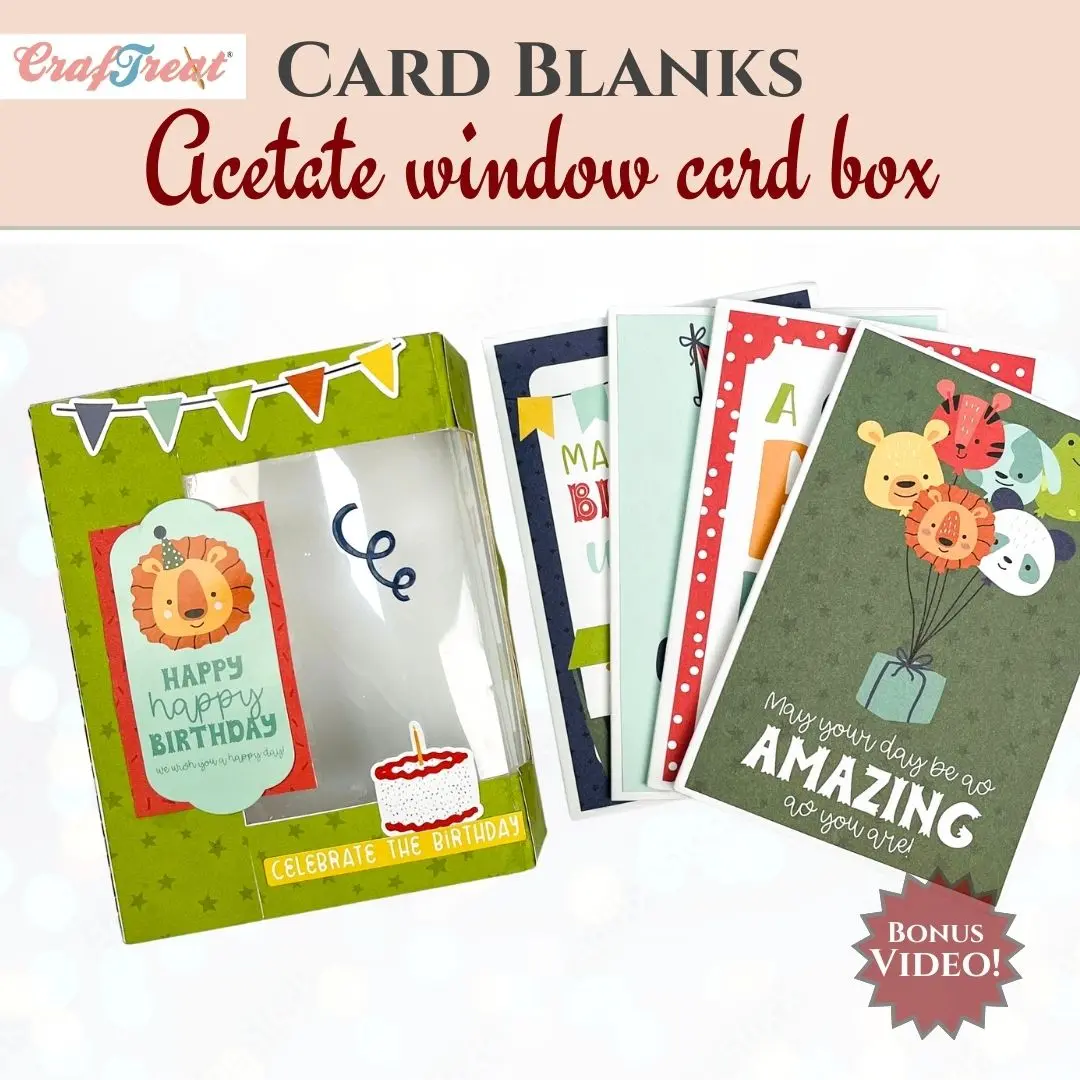 Craftreat Box Blank - Acetate Window Card Box 1