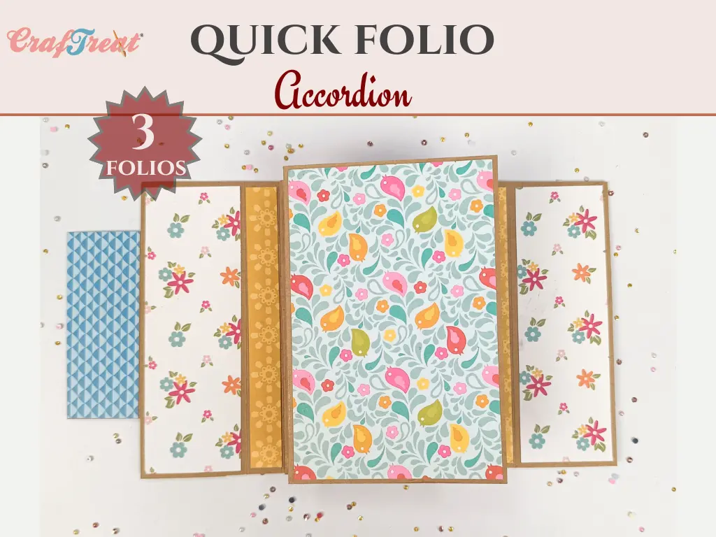 Craftreat Scrapbook Blank Quick Folio - Accordion - Black, Kraft And White 1