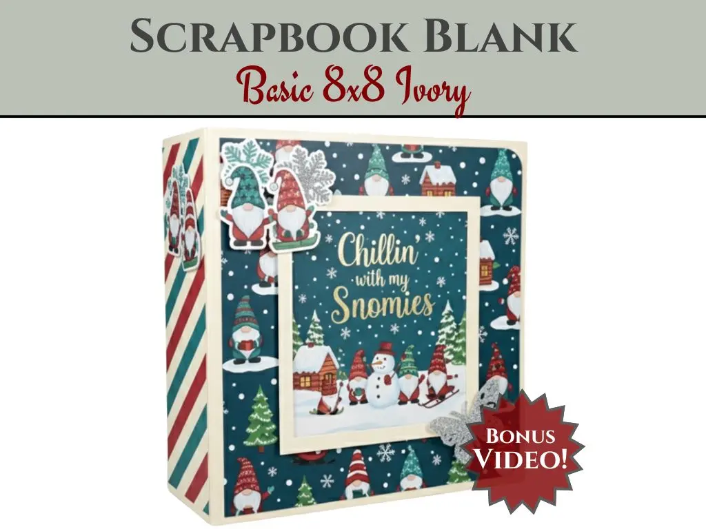 Craftreat Scrapbook Blank Precut Album Base - Basic 8X8 - Ivory 1