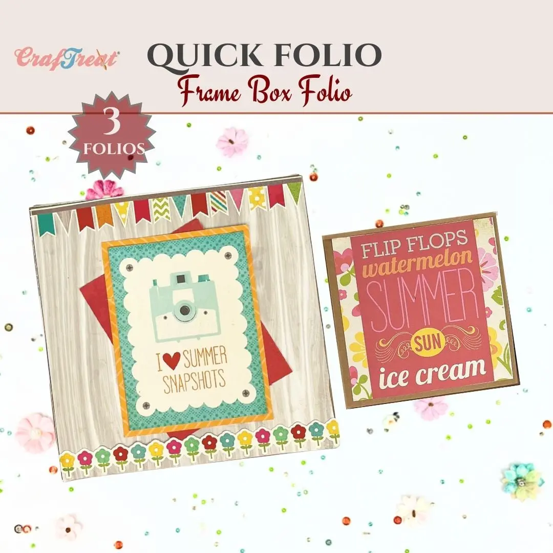 Craftreat Scrapbook Blank Quick Folio  - Frame Box Folio 1