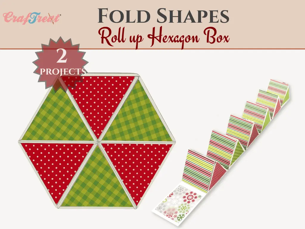 Craftreat Scrapbook Hexagon Roll Up - White 2Pcs 1